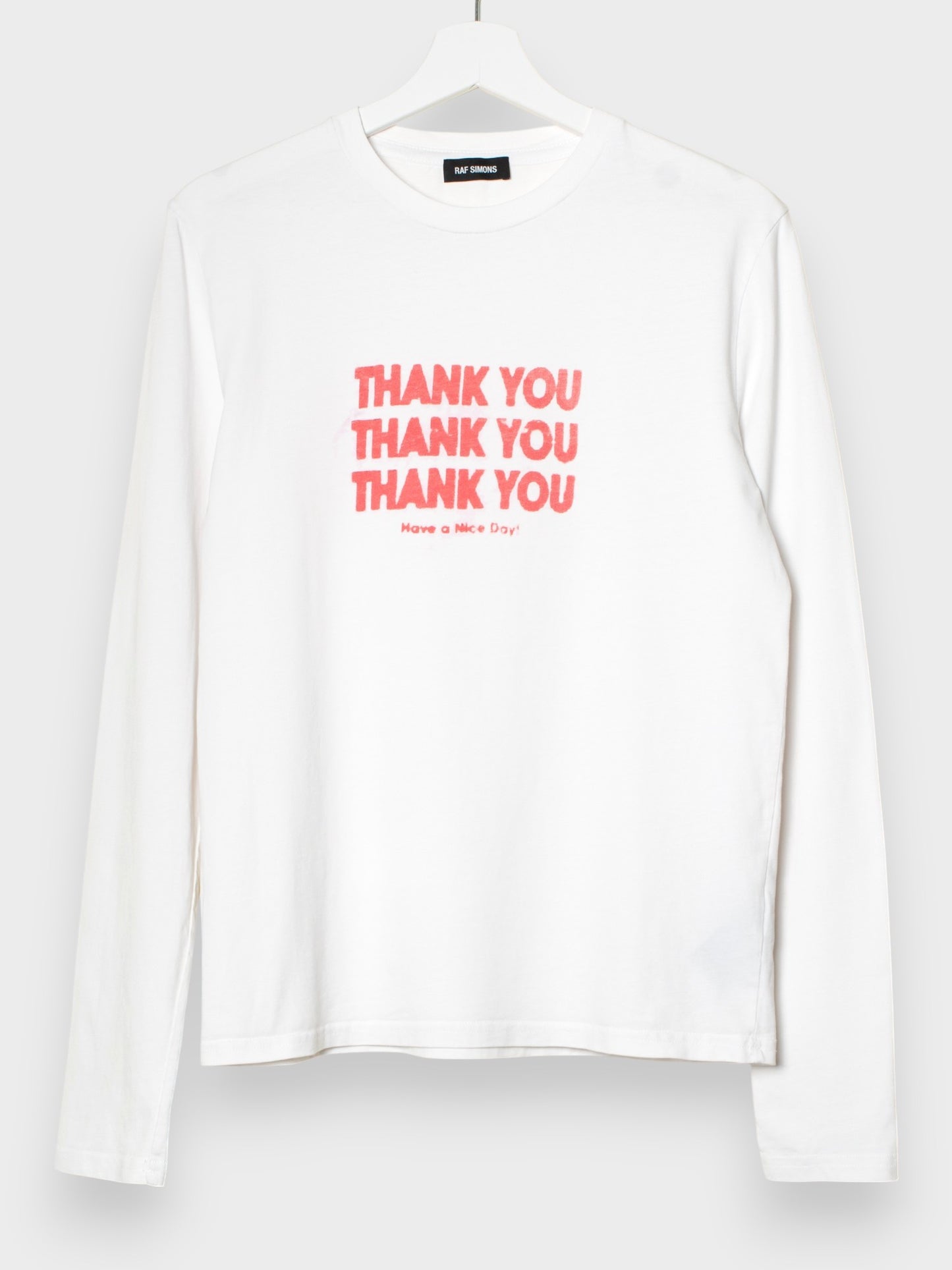 Raf Simons - A/W 2017 - "Thank You" long-sleeve t-shirt - size M