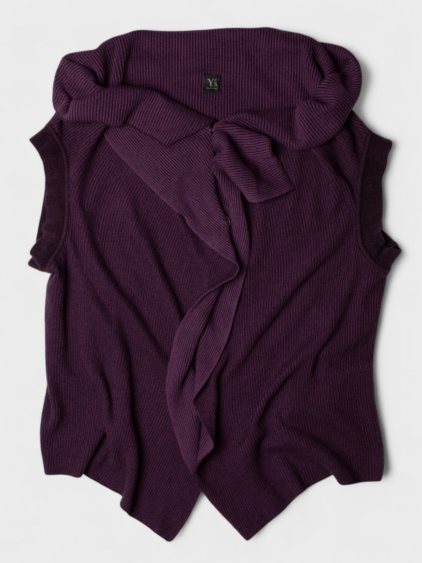 Y's - A/W 2008 - cotton and cupro sleeveless cardigan - size 4