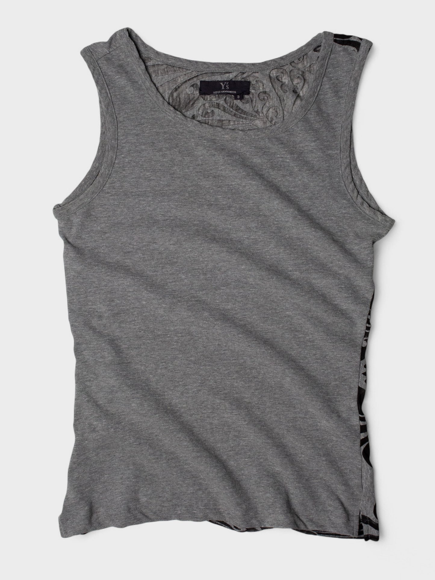 Y's by Yohji Yamamoto - 2000s - tank top with transparent decoration - women's size 3