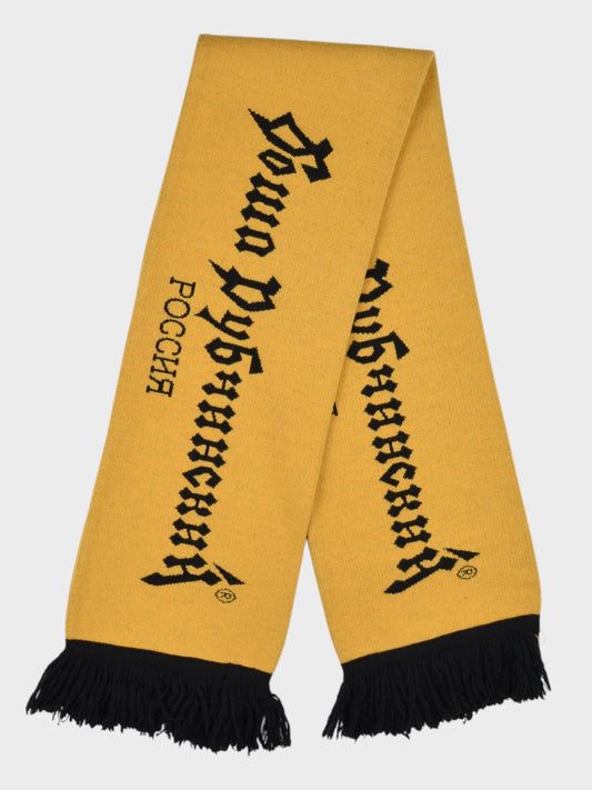 Gosha Rubchinskiy - A/W 2017 - logo maxi scarf (yellow)