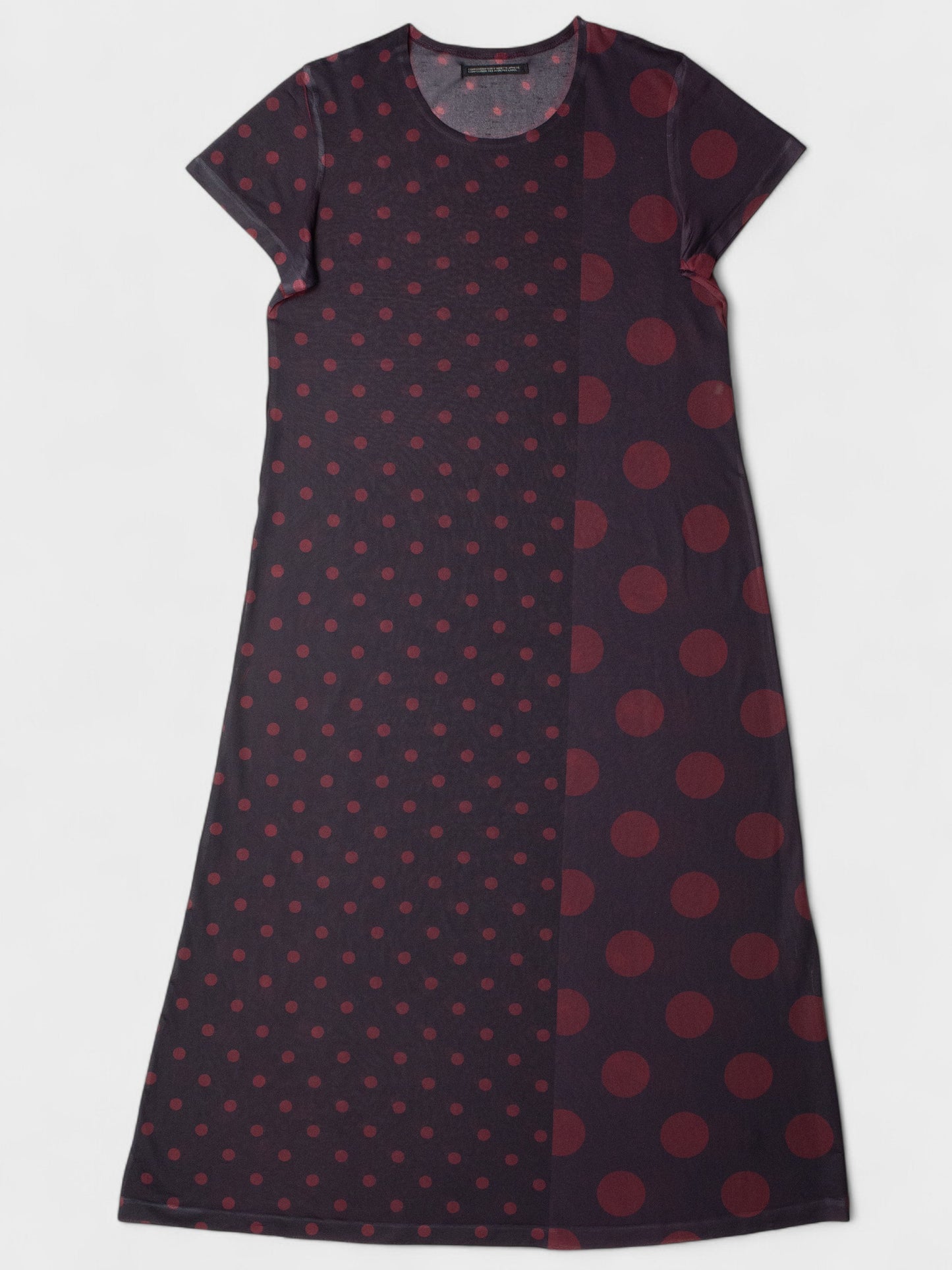 Y's by Yohji Yamamoto - 2000s - polka dot printed transparent dress - size 2