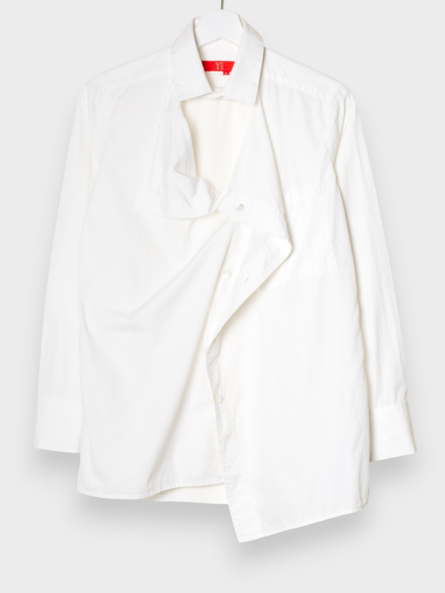 Y's Red Label - A/W 2006 - deconstructed shirt with double panel closure - women's size 2