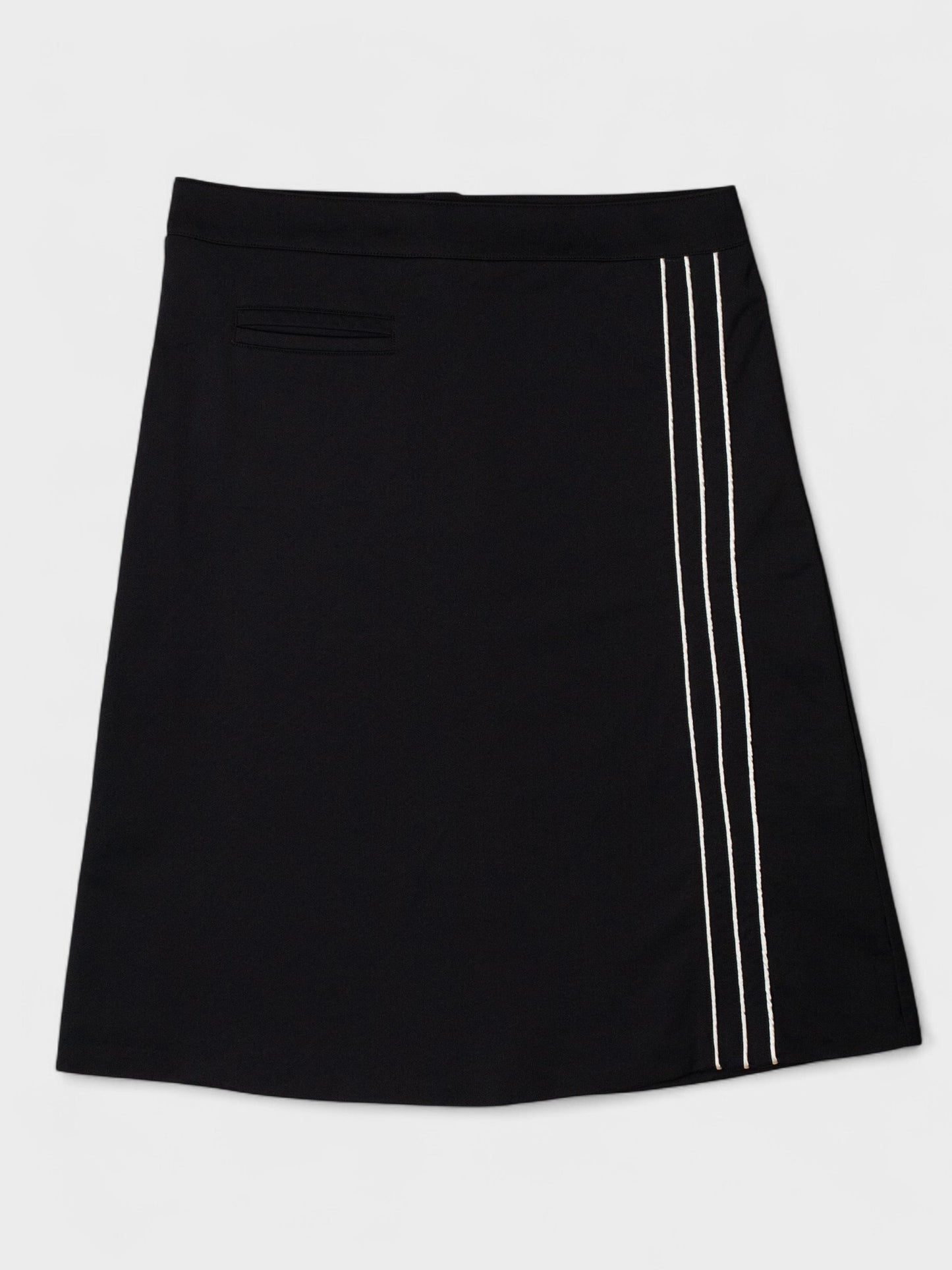 Y-3 - A/W 2006 - three stripes midi skirt (black) - size XS