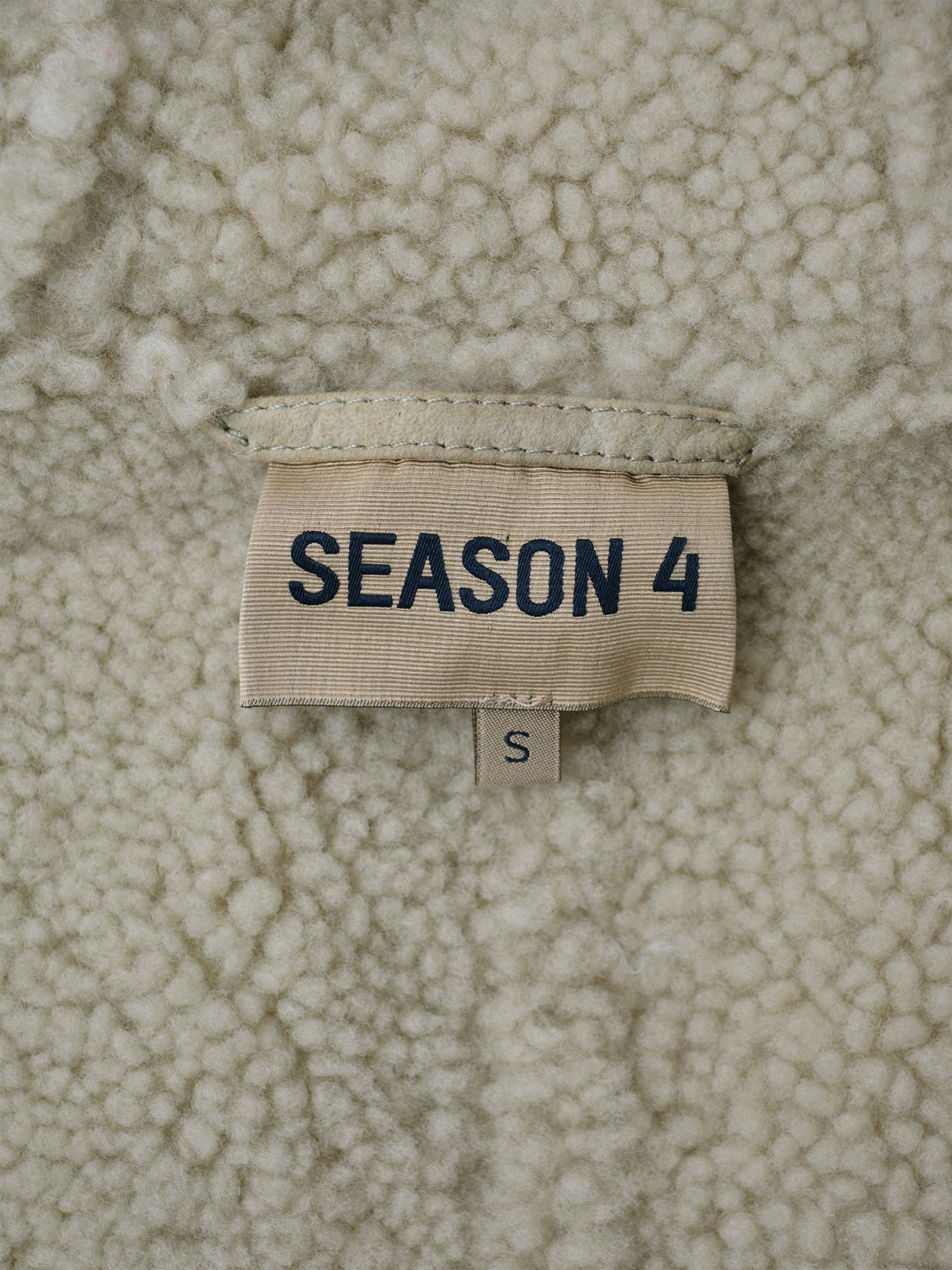 YEEZY Season 4 (2017) - hooded shearling jacket (Dune) - size S