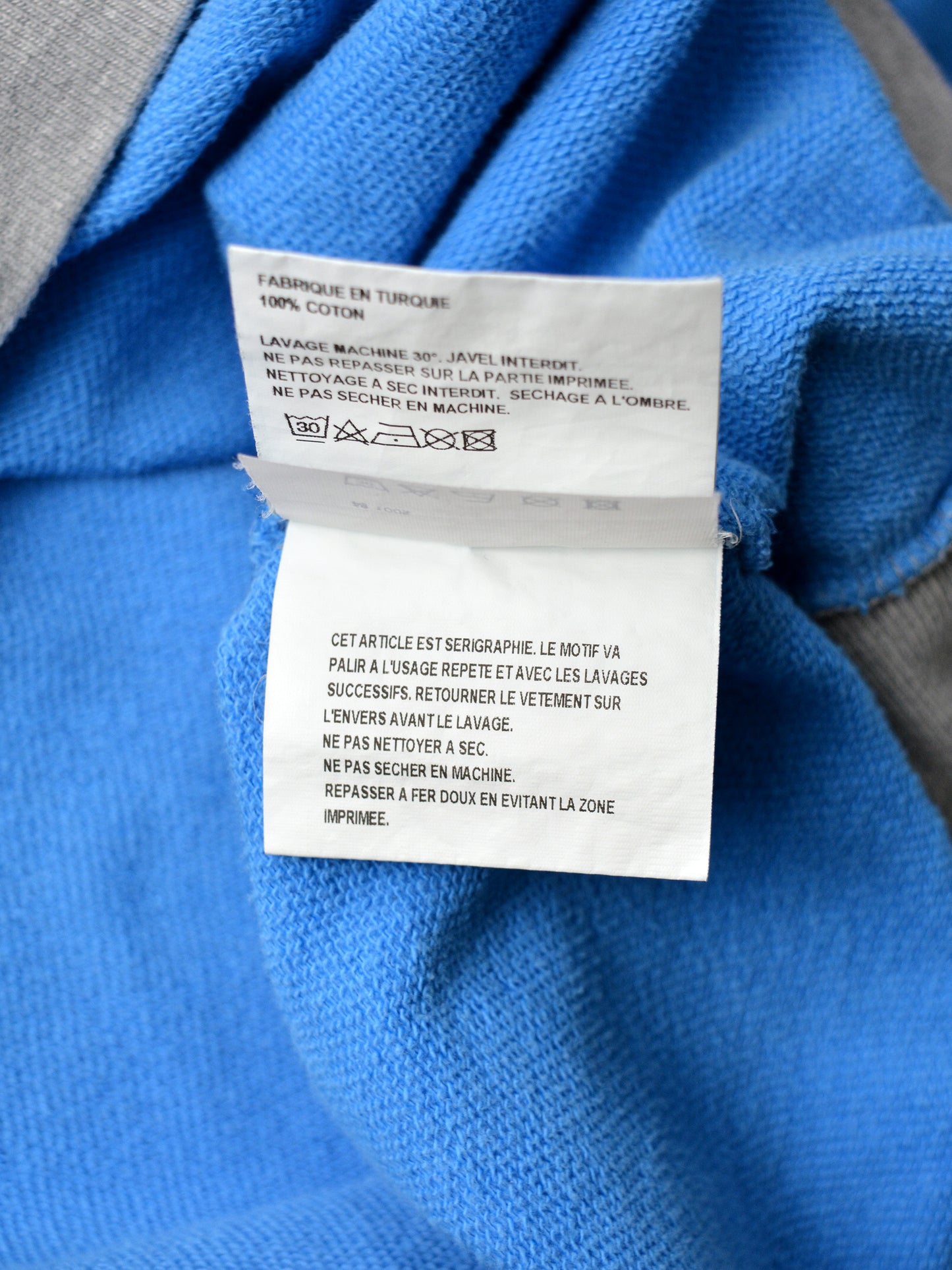 Gosha Rubchinskiy - S/S 2018 - combo hoodie (blue) - size M