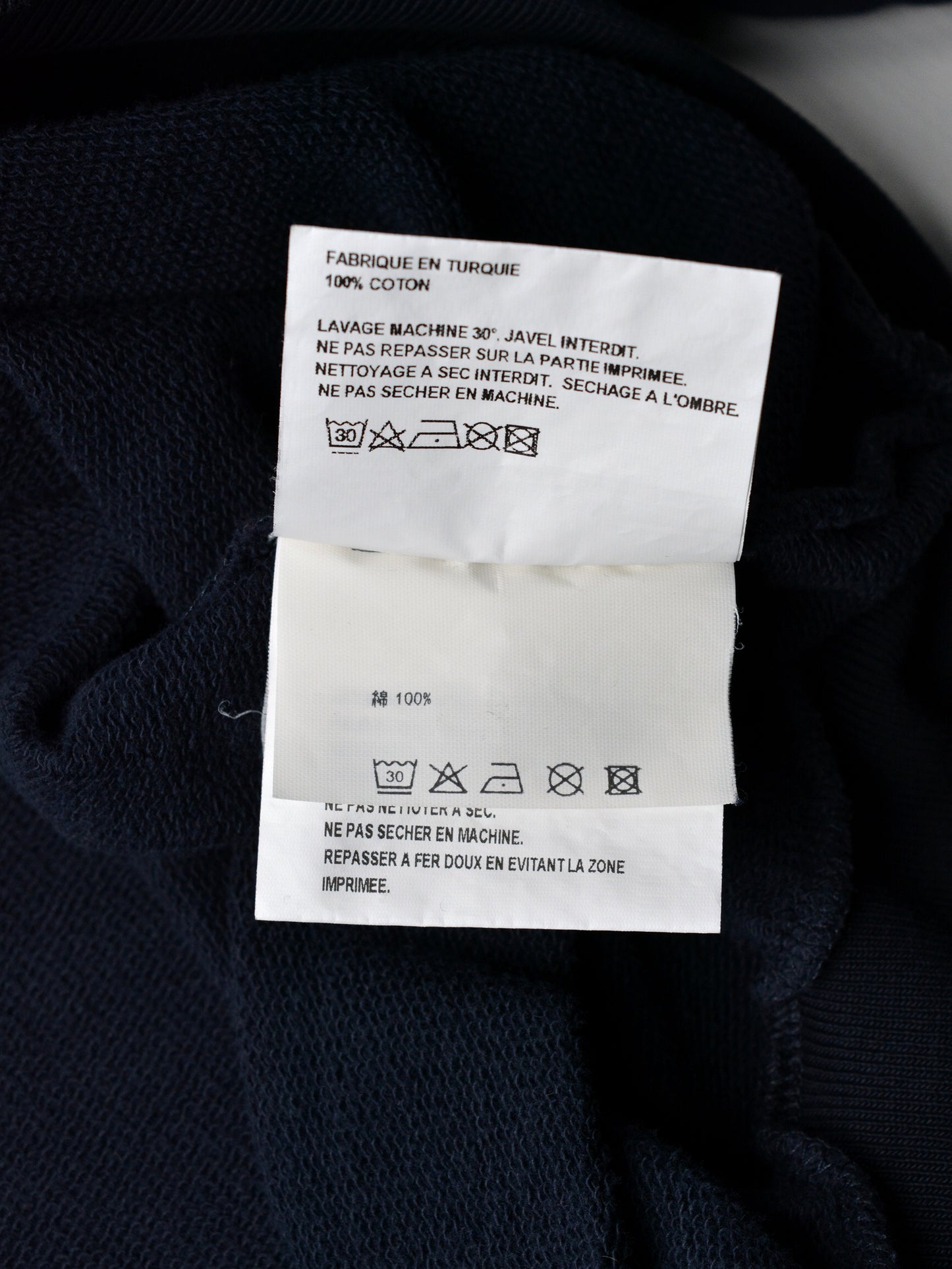 Gosha Rubchinskiy - S/S 2018 - double collar crewneck (navy) - size M