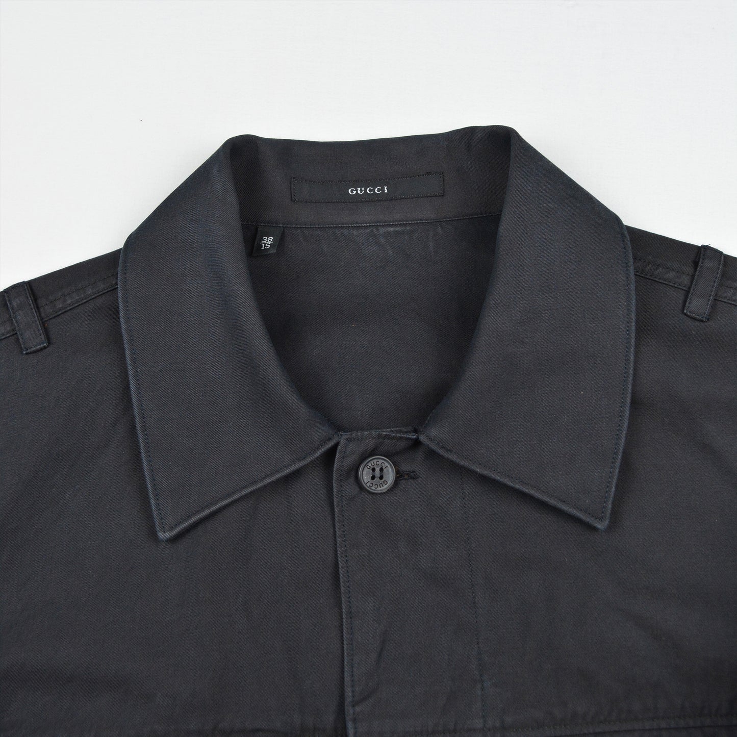 Gucci - S/S 1999 - thick cotton military shirt - size 38