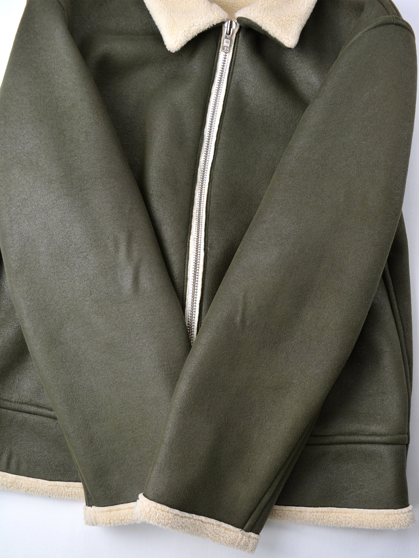 Gosha Rubchinskiy - A/W 2015 - faux leather shearling jacket (green) - size S