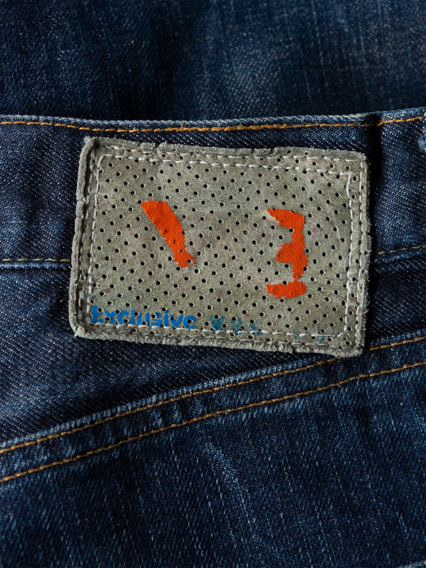 Y-3 X Spotted Horse - A/W 2004 - 3 stripes missing thread jeans - men's size 36