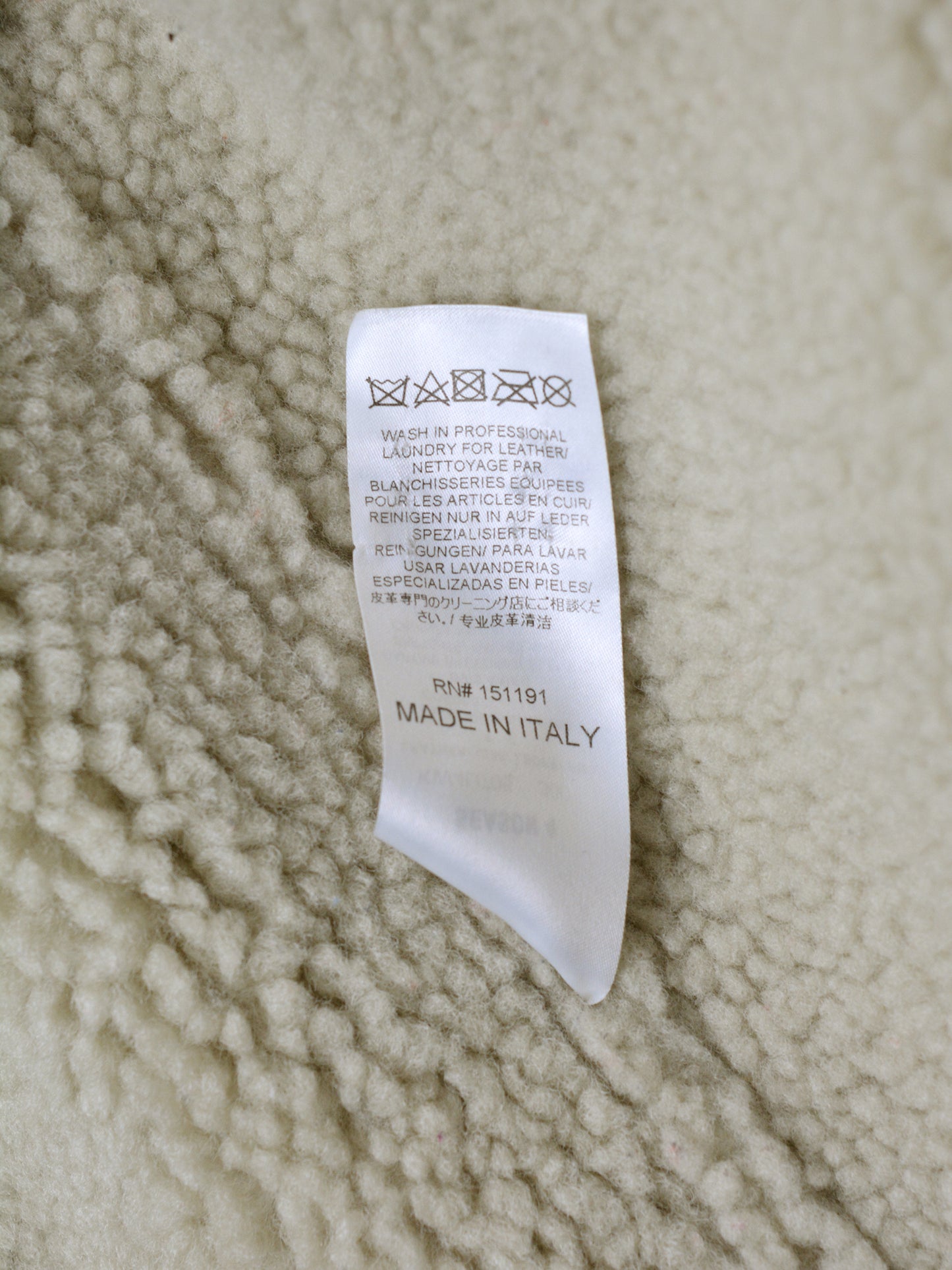 YEEZY Season 4 (2017) - hooded shearling jacket (Dune) - size S