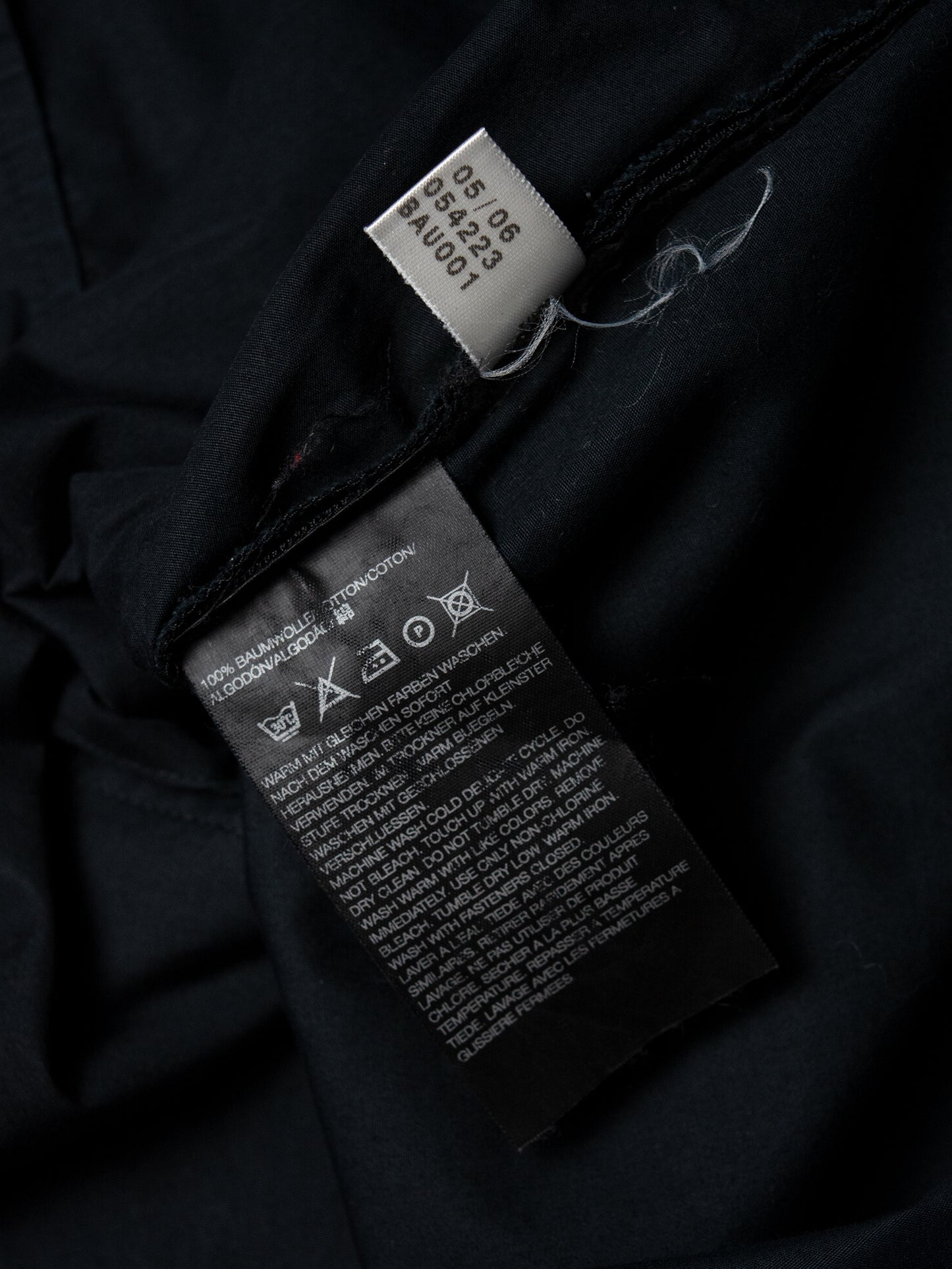 Y-3 - A/W 2006 - zip-up shirt with hidden side pockets (navy) - men's size M