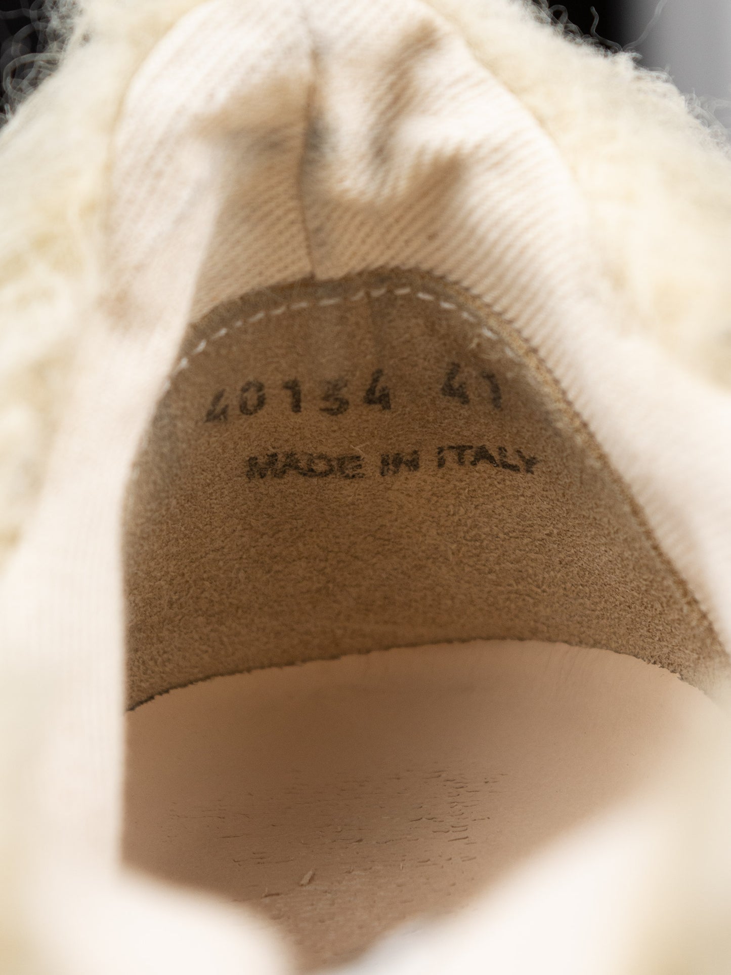 Rick Owens DRKSHDW - Abstract Low "Ramones" sneakers with faux fur - size 41