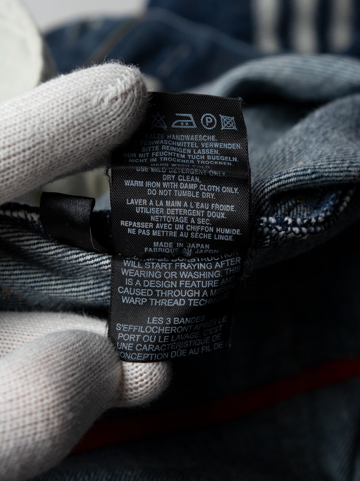 Y-3 X Spotted Horse - A/W 2004 - 3 stripes missing thread jeans - men's size 36