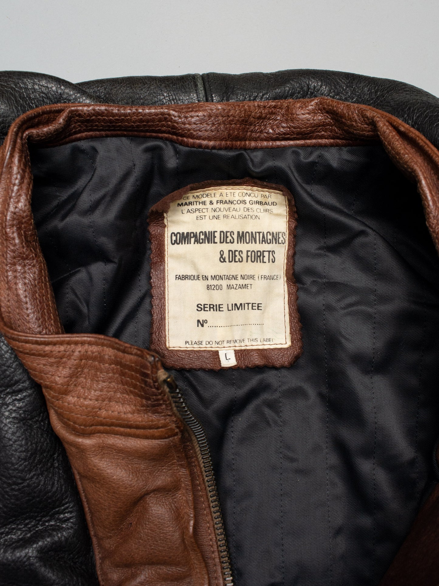 Marithé & François Girbaud - 1980s - life preserver leather jacket - size L