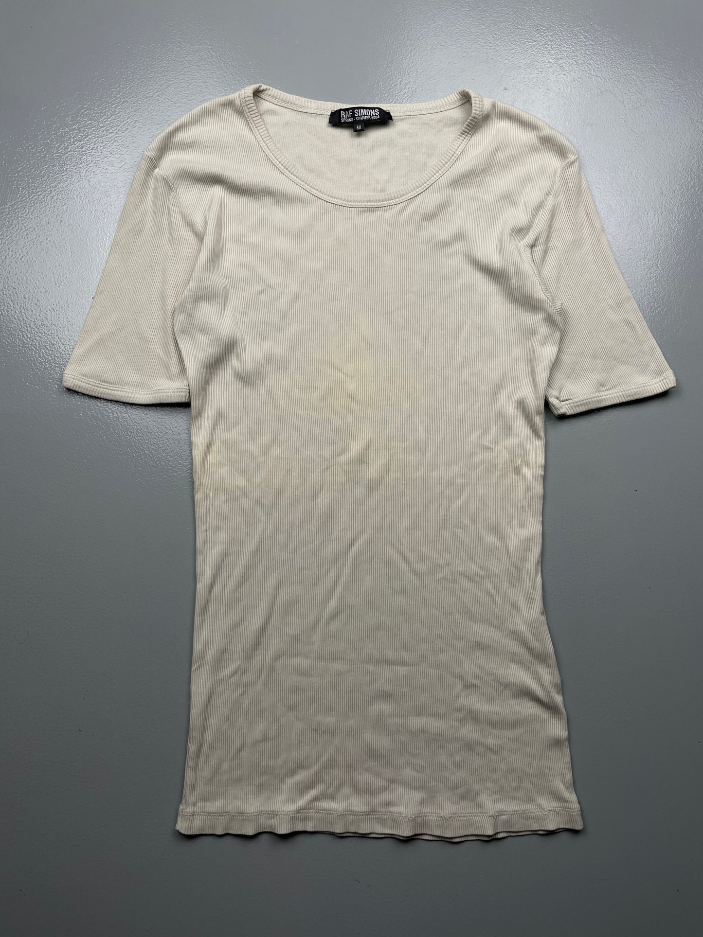 Raf Simons S/S 2004 ribbed t-shirt - size 50