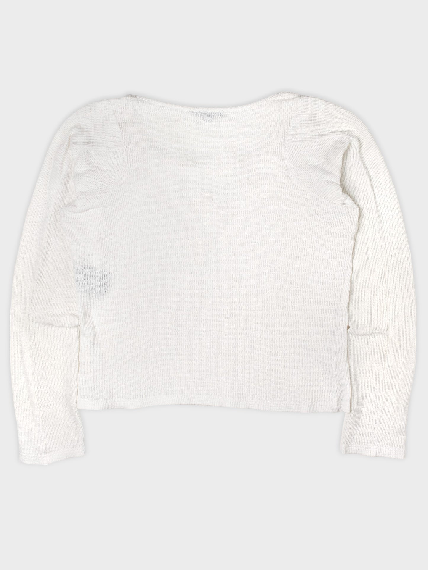 Ann Demeulemeester - rib long sleeve t-shirt (white) - women's size 36