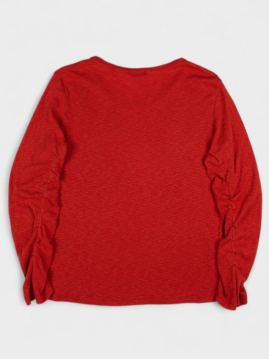 Ann Demeulemeester - long-sleeve t-shirt with ruched sleeves - size 42