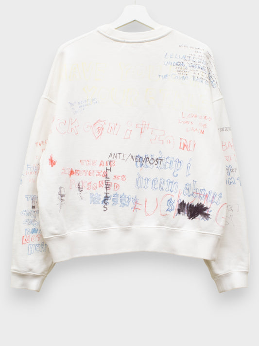 YEEZY Season 5 (2017) - adidas scribble crewneck sweatshirt - size S