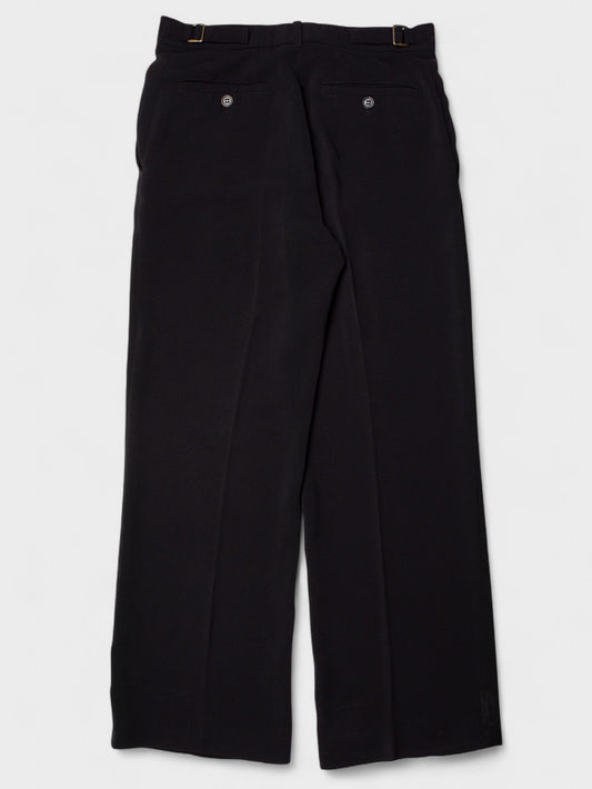 Ann Demeulemeester - (vintage) - wide leg polyester pants - women's size 36