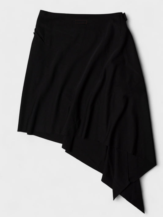 Y's Red Label - A/W 2007 - wool asymmetric skirt with buttons - size 4