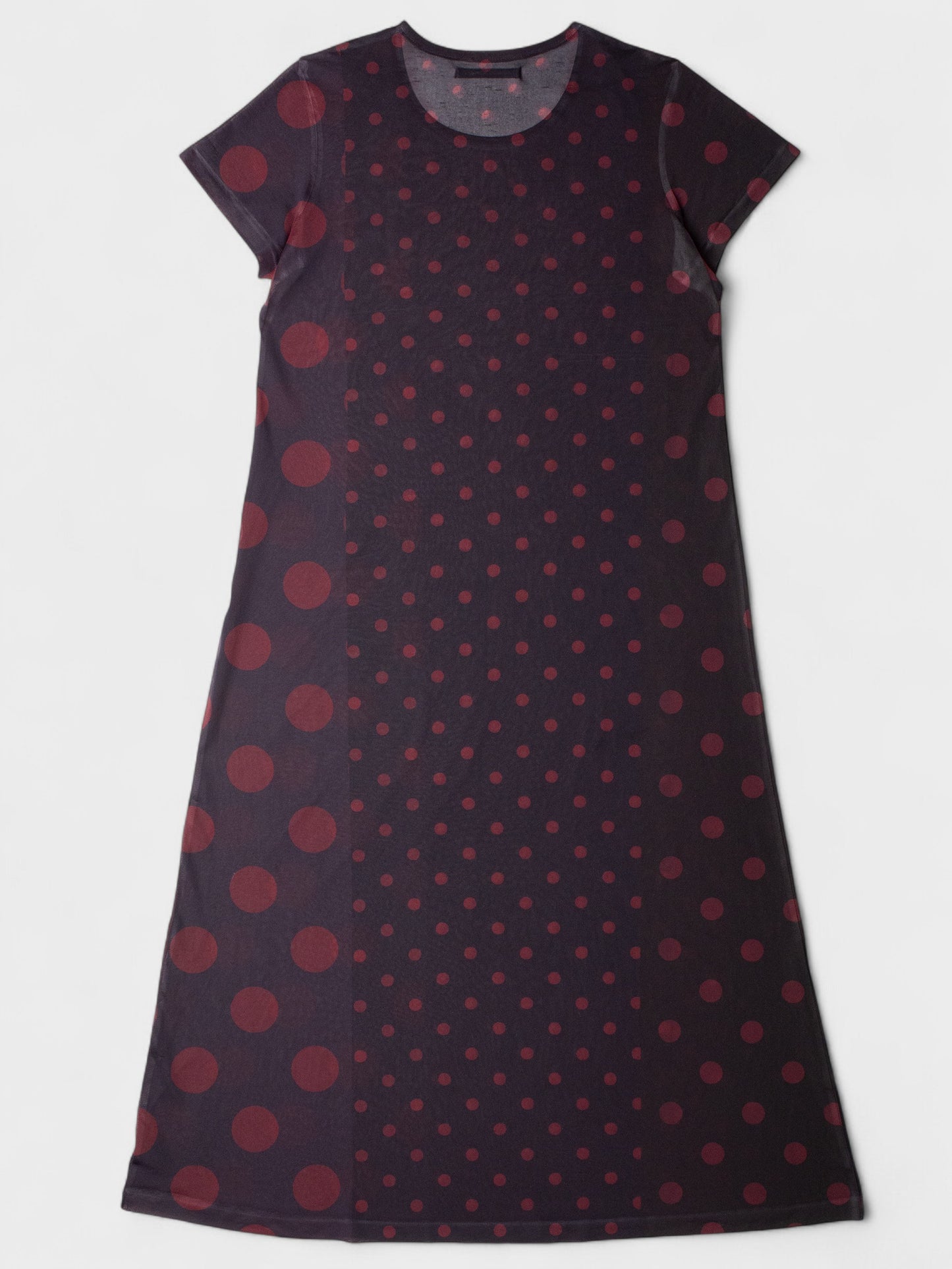 Y's by Yohji Yamamoto - 2000s - polka dot printed transparent dress - size 2