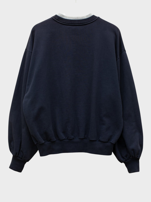 Gosha Rubchinskiy - S/S 2018 - double collar crewneck (navy) - size M