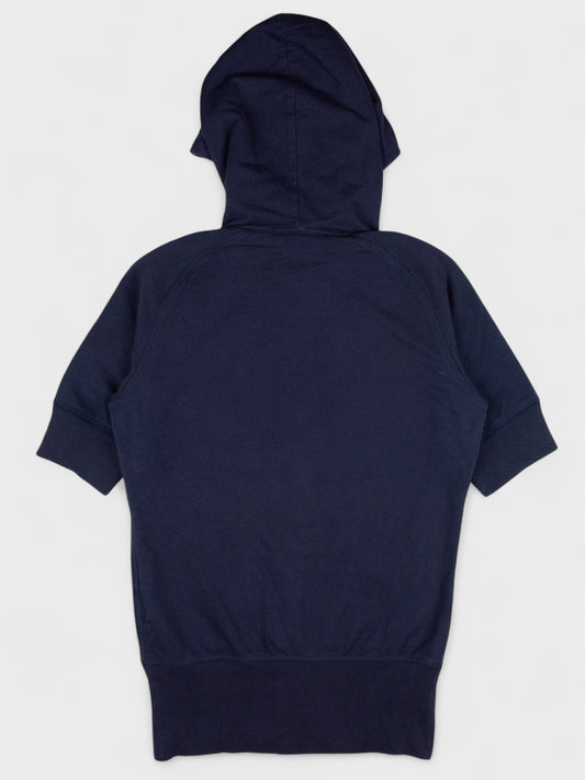 Y-3 - S/S 2011 - short sleeve zip hoodie (navy) - women's size S