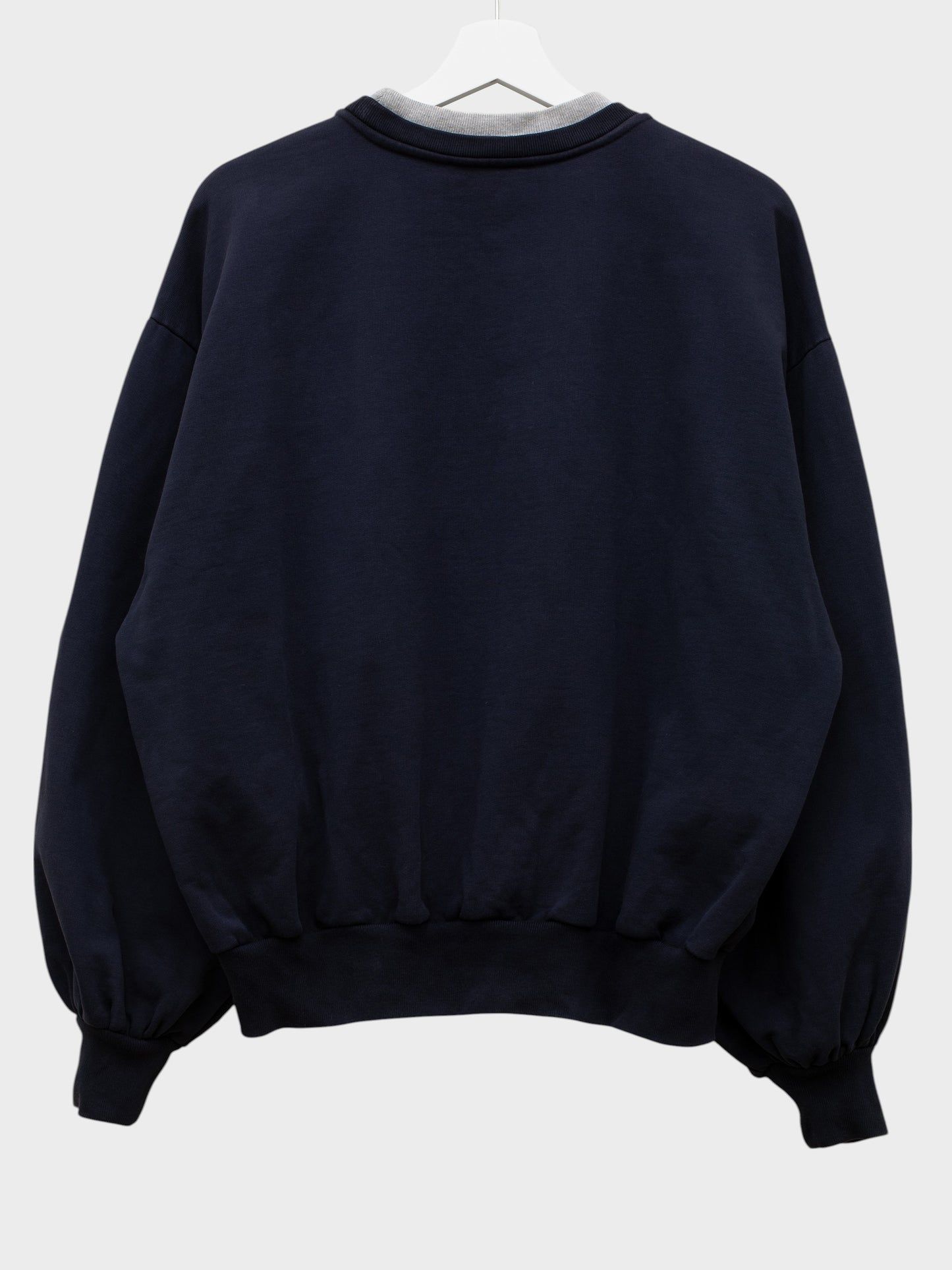Gosha Rubchinskiy - S/S 2018 - double collar crewneck (navy) - size S