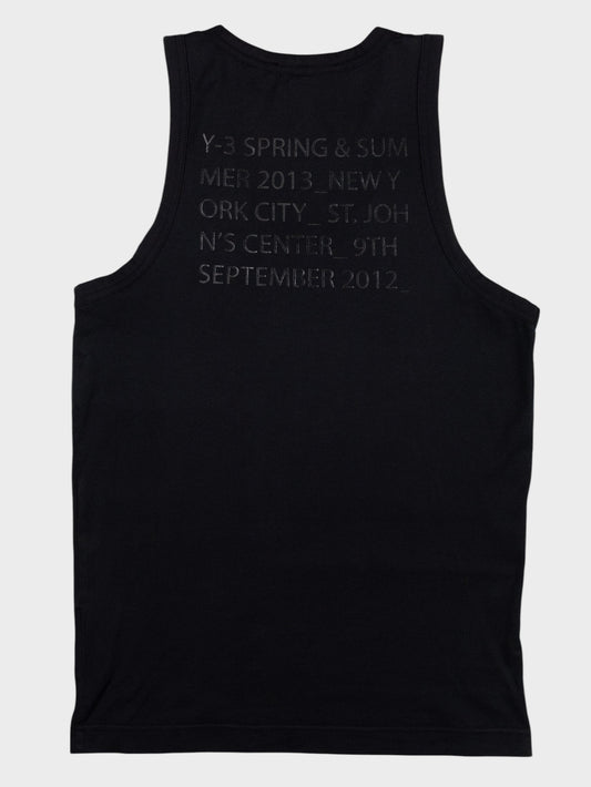 Y-3 - S/S 2013 - patchwork tank top (black) - men's size XS