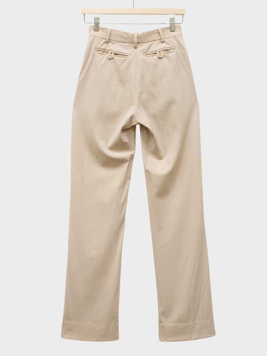 Helmut Lang - (vintage) - straight leg trousers (beige) - women's size 40