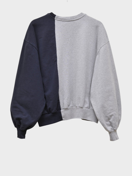 Gosha Rubchinskiy - S/S 2018 - split crewneck (grey/navy) - size XS