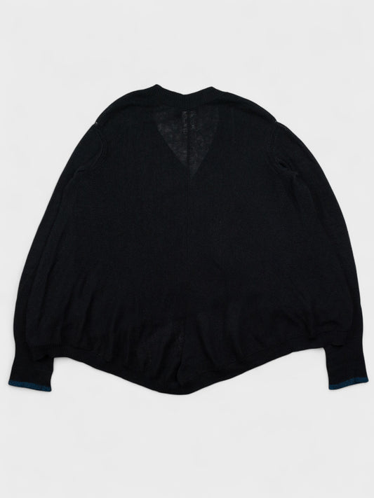 Y's by Yohji Yamamoto - S/S 2006 - twisted pullover cardigan (black) - women's size 3