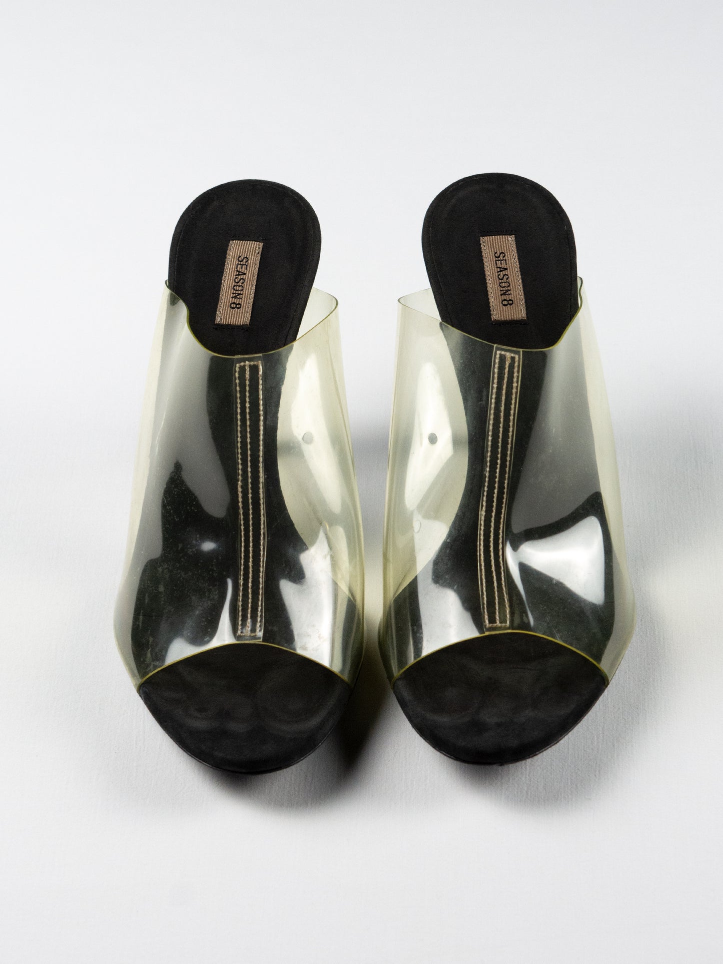 YEEZY Season 8 - Clear & Graphite Soft PVC Mule - 90mm heel - size 38