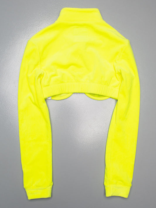 adidas Originals X Jeremy Scott 2021 JS Track Crop Top (yellow) - size XS