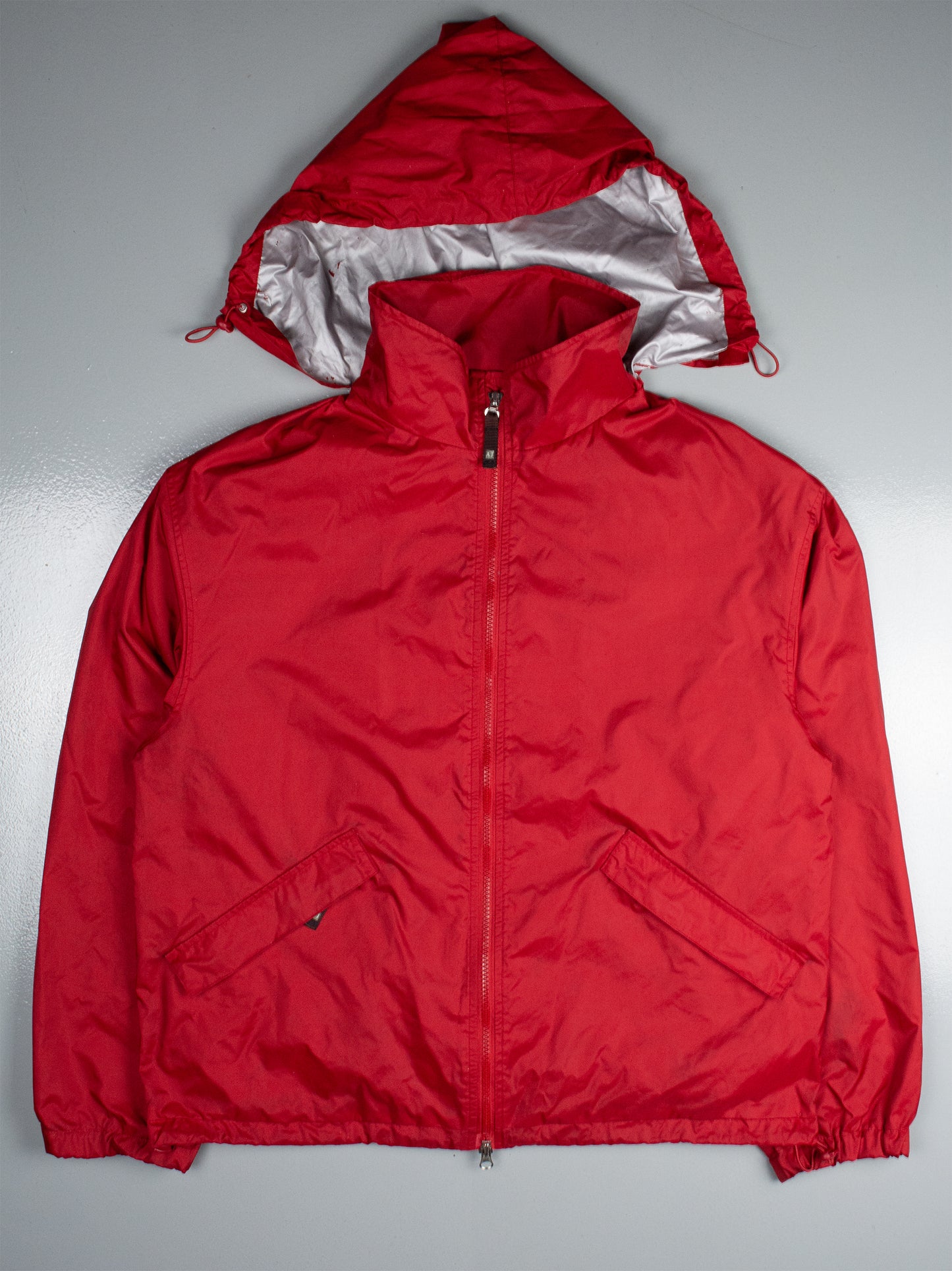vintage Armani Jeans windbreaker with packable hood - men's size 48 (M)