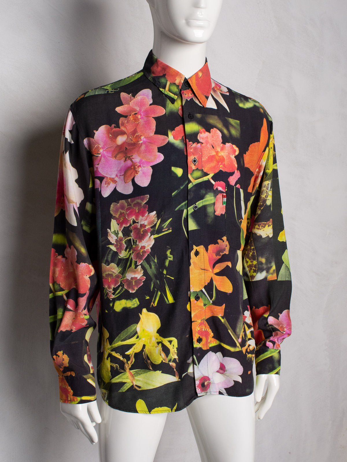 1990's Moschino Jeans men's flower print shirt