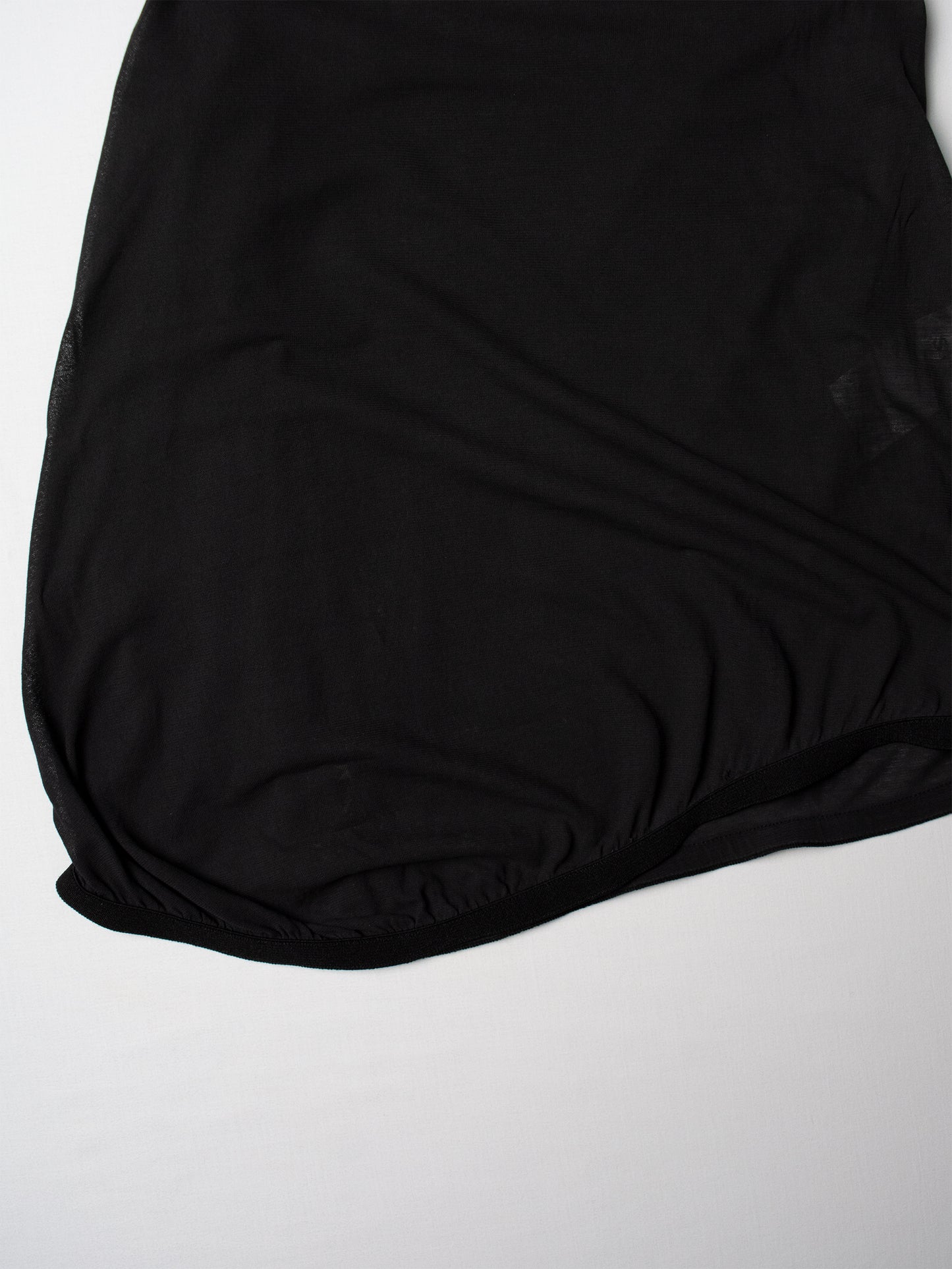 Helmut Lang Jeans - S/S 1998 - asymmetric sheer tank top (black) - women's size S