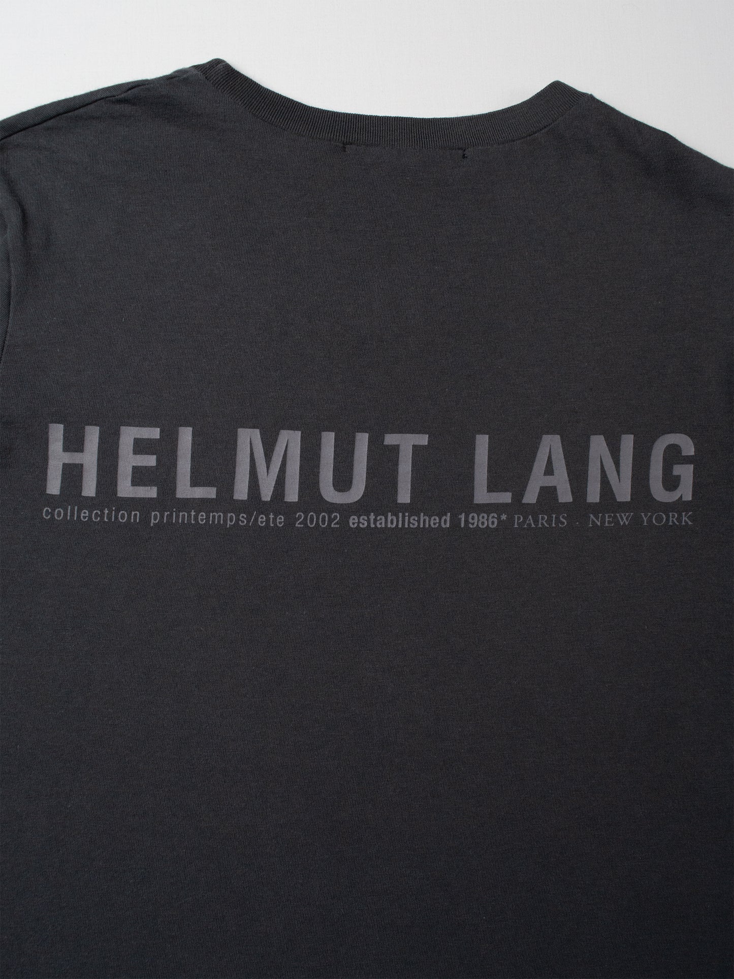 Helmut Lang - S/S 2002 - backstage t-shirt (dark grey) - women's size 40