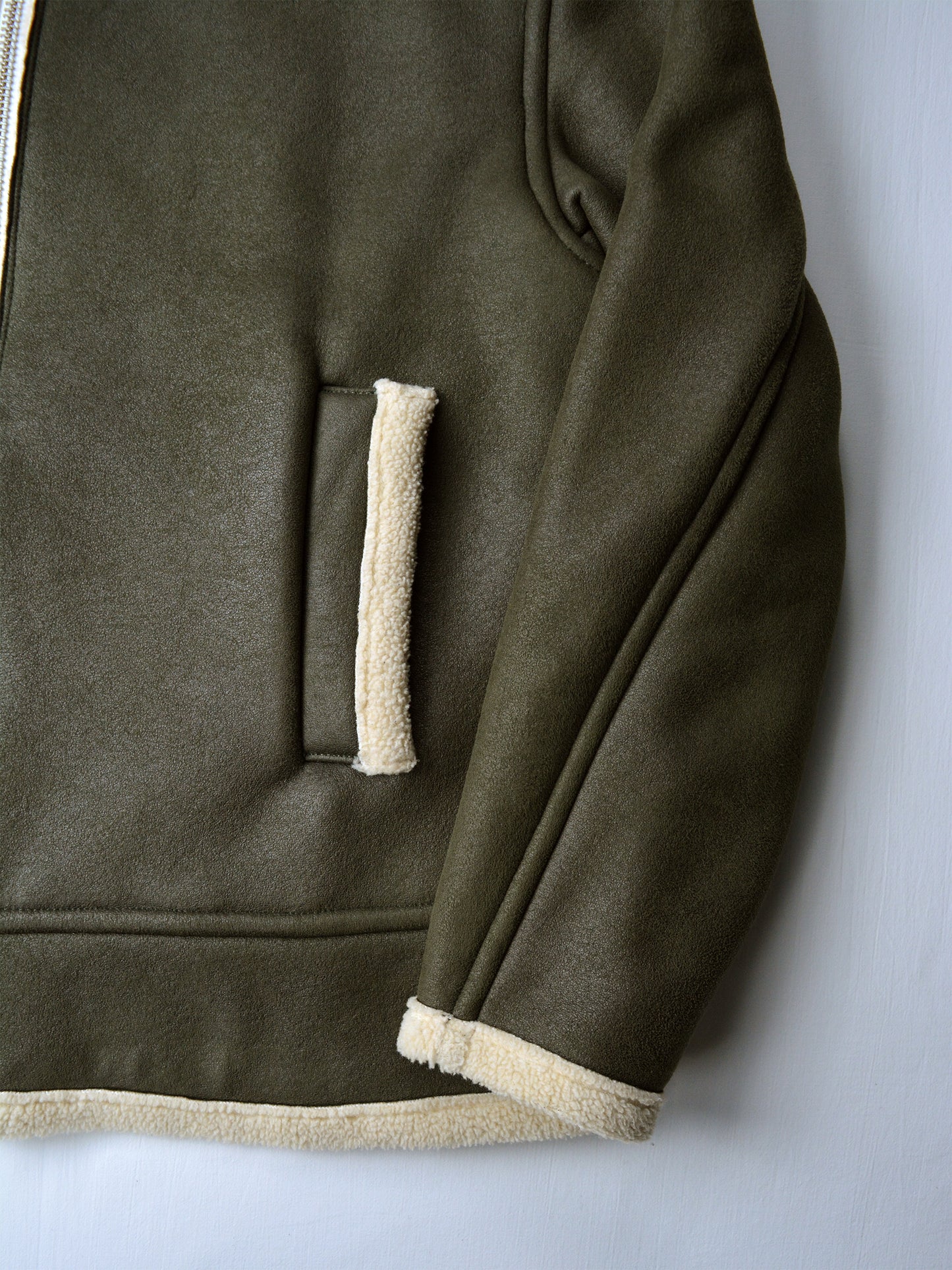 Gosha Rubchinskiy - A/W 2015 - faux leather shearling jacket (green) - size S