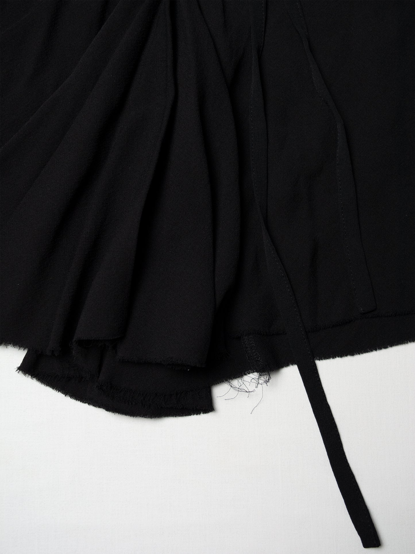 Ann Demeulemeester - raw edge silk mini skirt - size 38