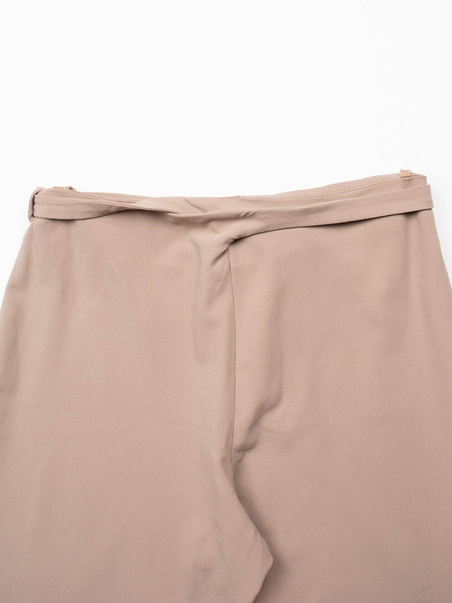 Helmut Lang - (vintage) - cashmere pants with integrated belt (beige) - women's size 40