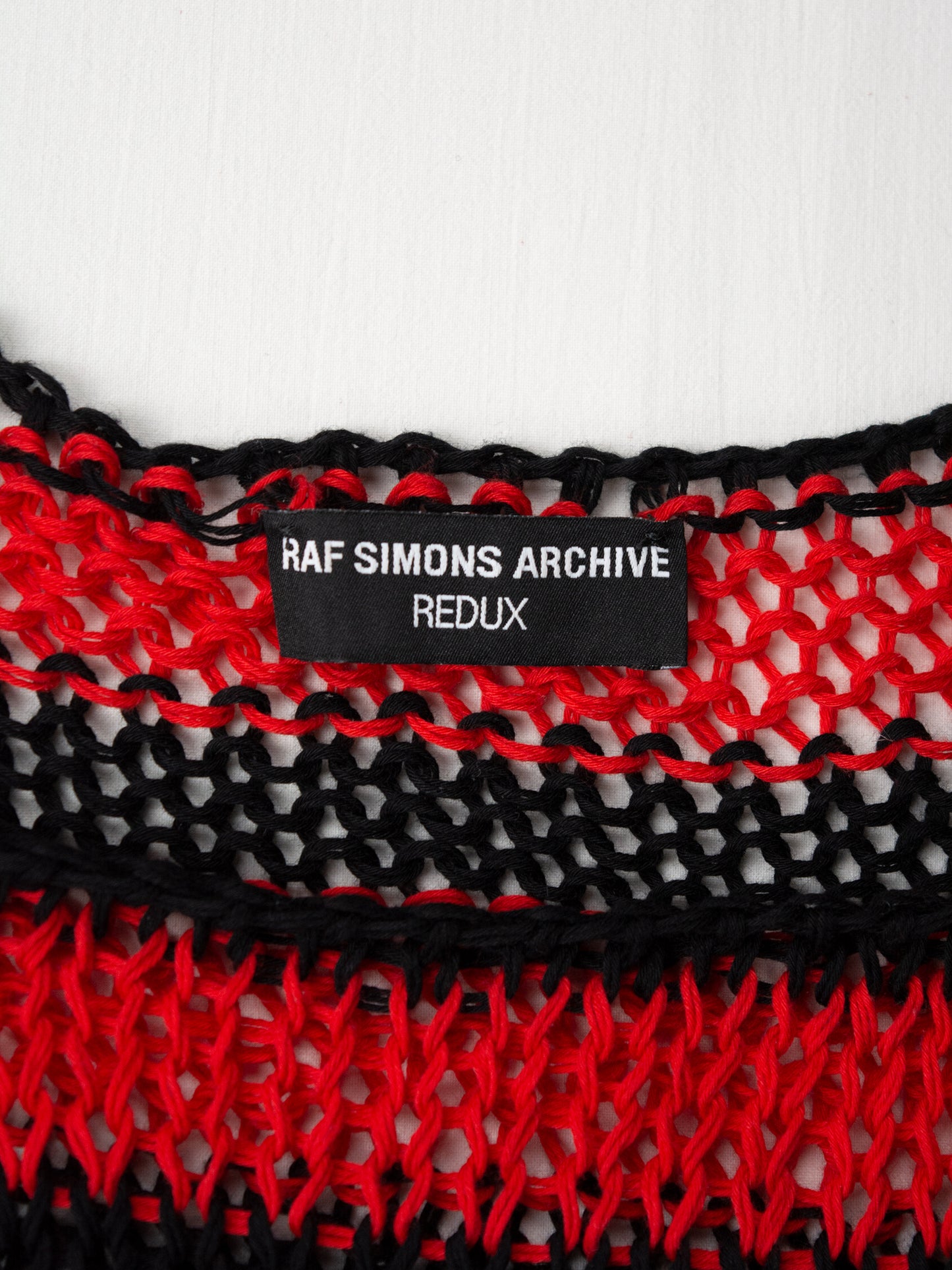 Raf Simons Archive Redux (2021) - AW97 Striped Open Knit Cotton Sweater - size M