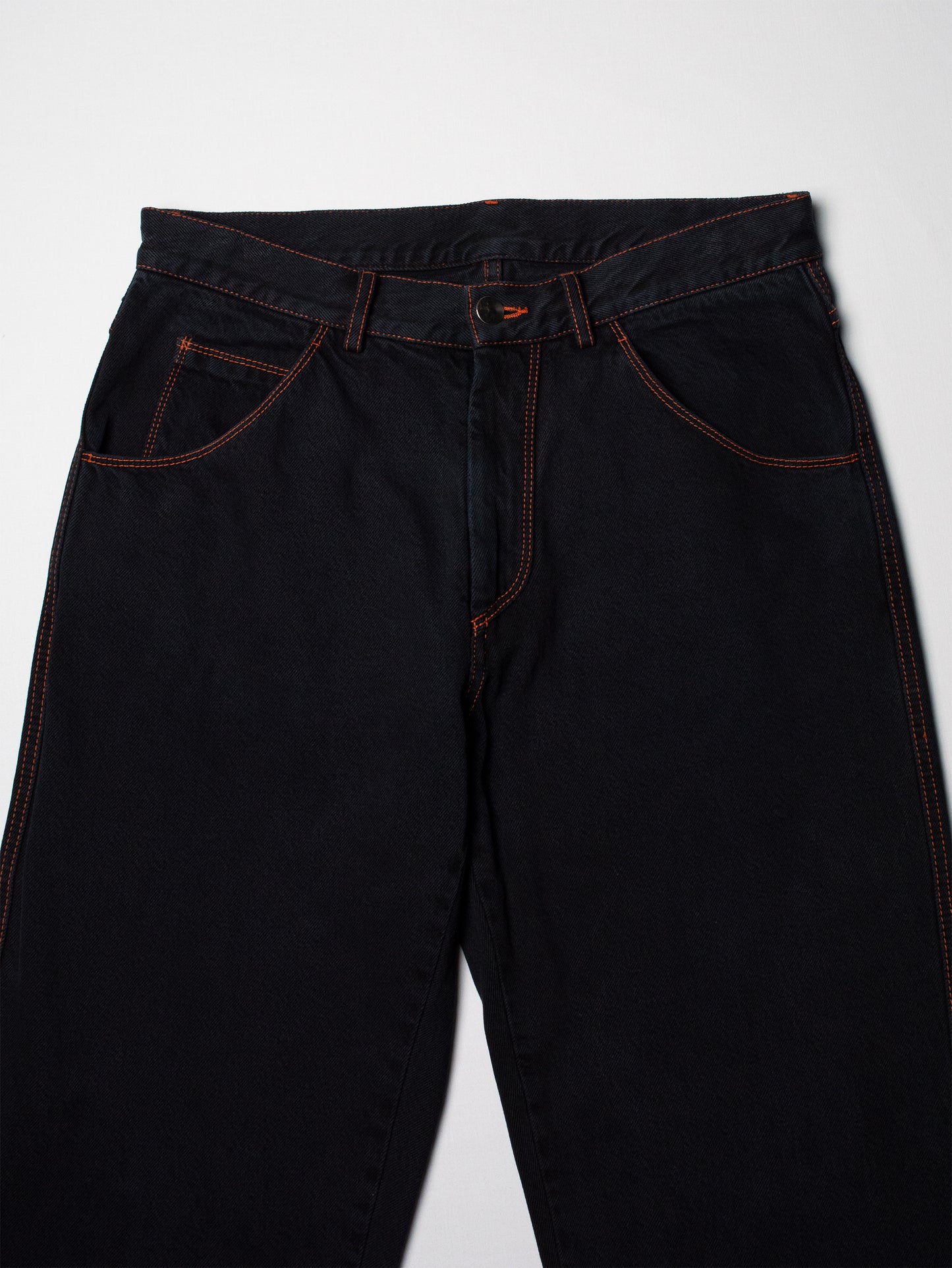 Gosha Rubchinskiy - A/W 2016 - contrast stitch straight leg jeans (black) - size S
