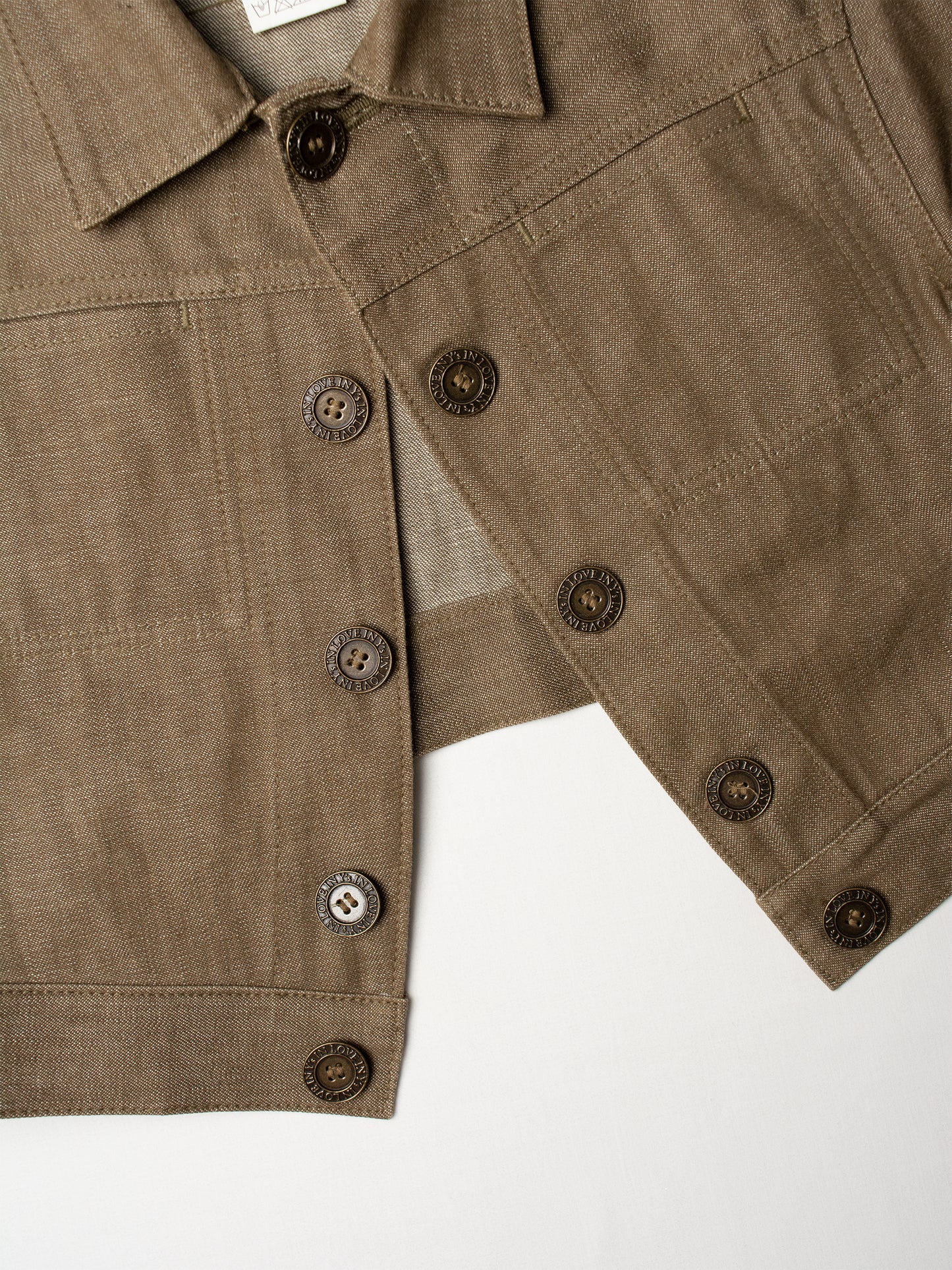 Y's by Yohji Yamamoto - S/S 2005 - Y's in Love cropped denim jacket - size 2