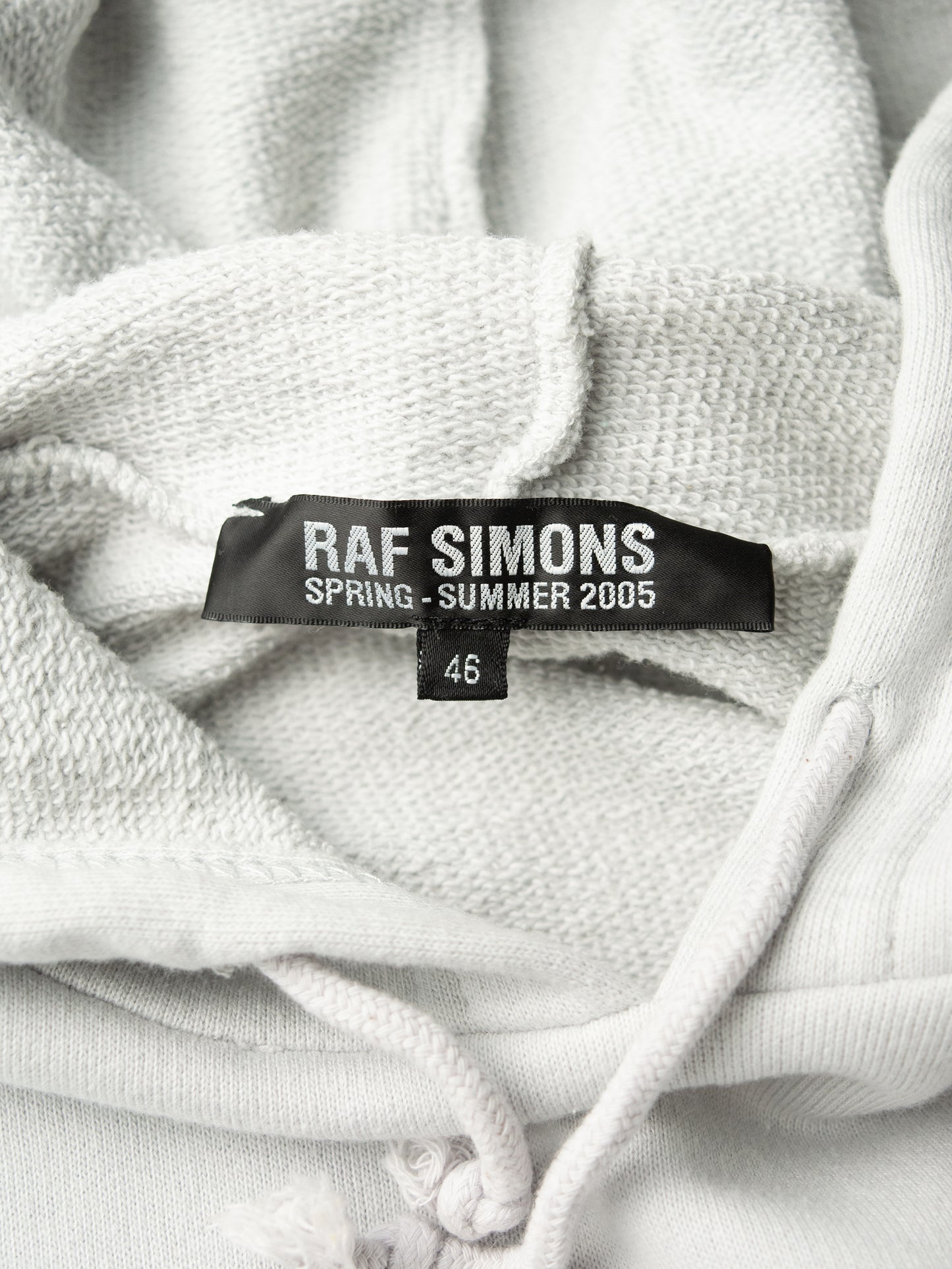 Raf Simons - S/S 2005 "History of the World" - fitting hoodie (light grey) - size 46