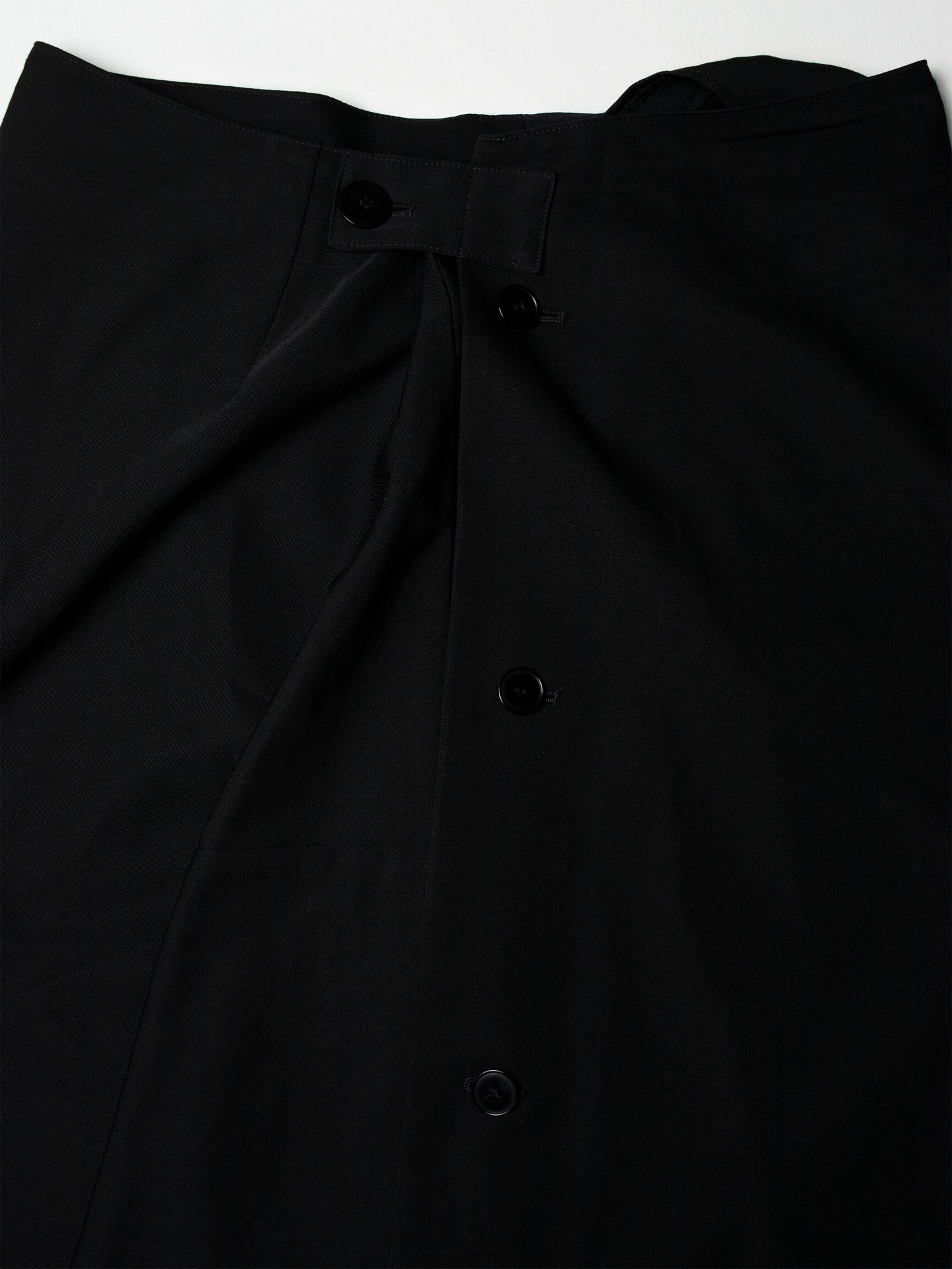 Y's Red Label - A/W 2007 - wool asymmetric skirt with buttons - size 4