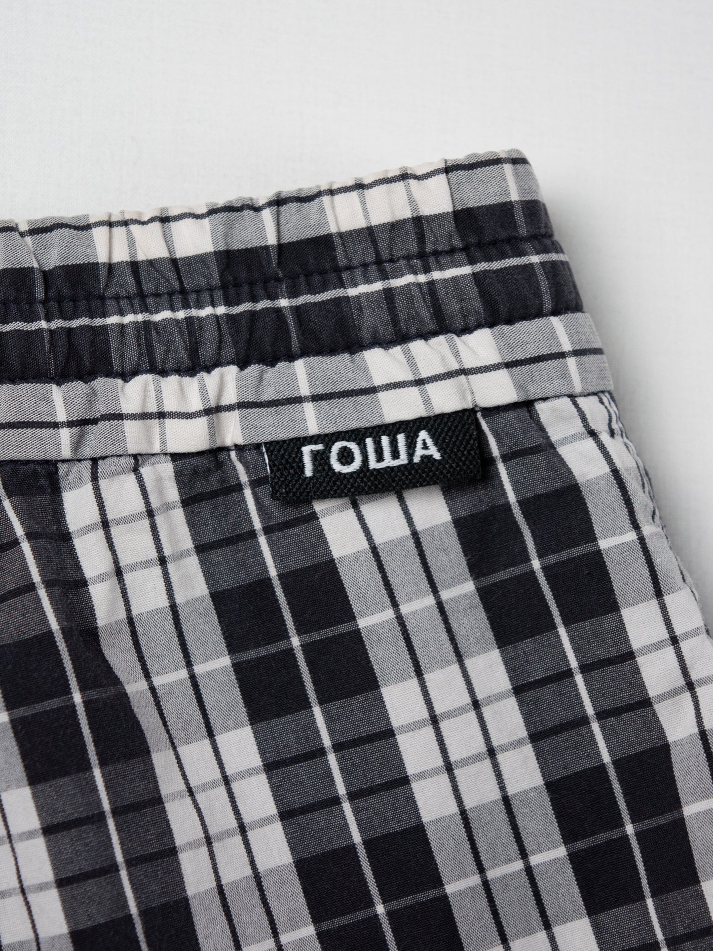 Gosha Rubchinskiy - S/S 2018 - split check shorts - size S