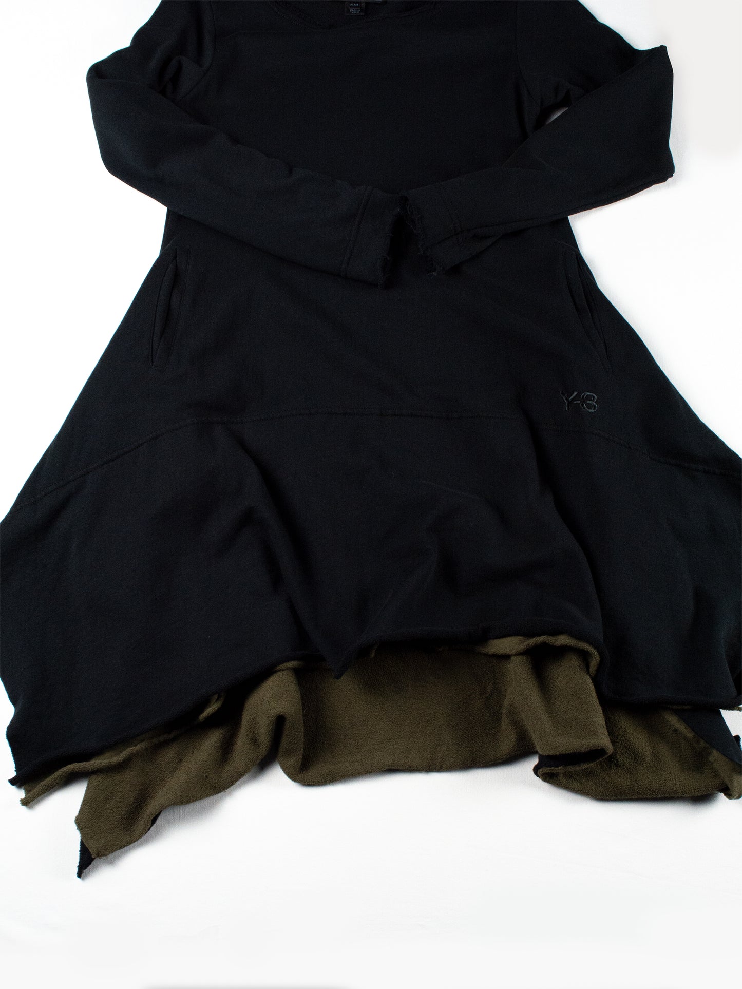 Y-3 - A/W 2012 - raw edge french terry dress - size M