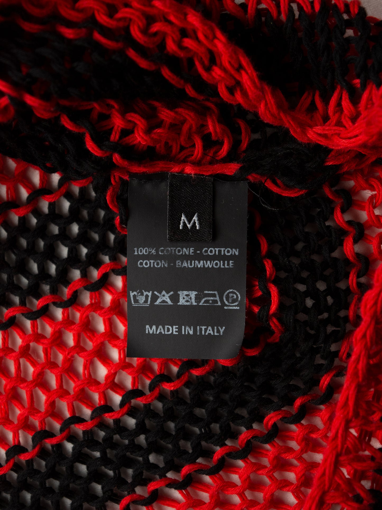 Raf Simons Archive Redux (2021) - AW97 Striped Open Knit Cotton Sweater - size M