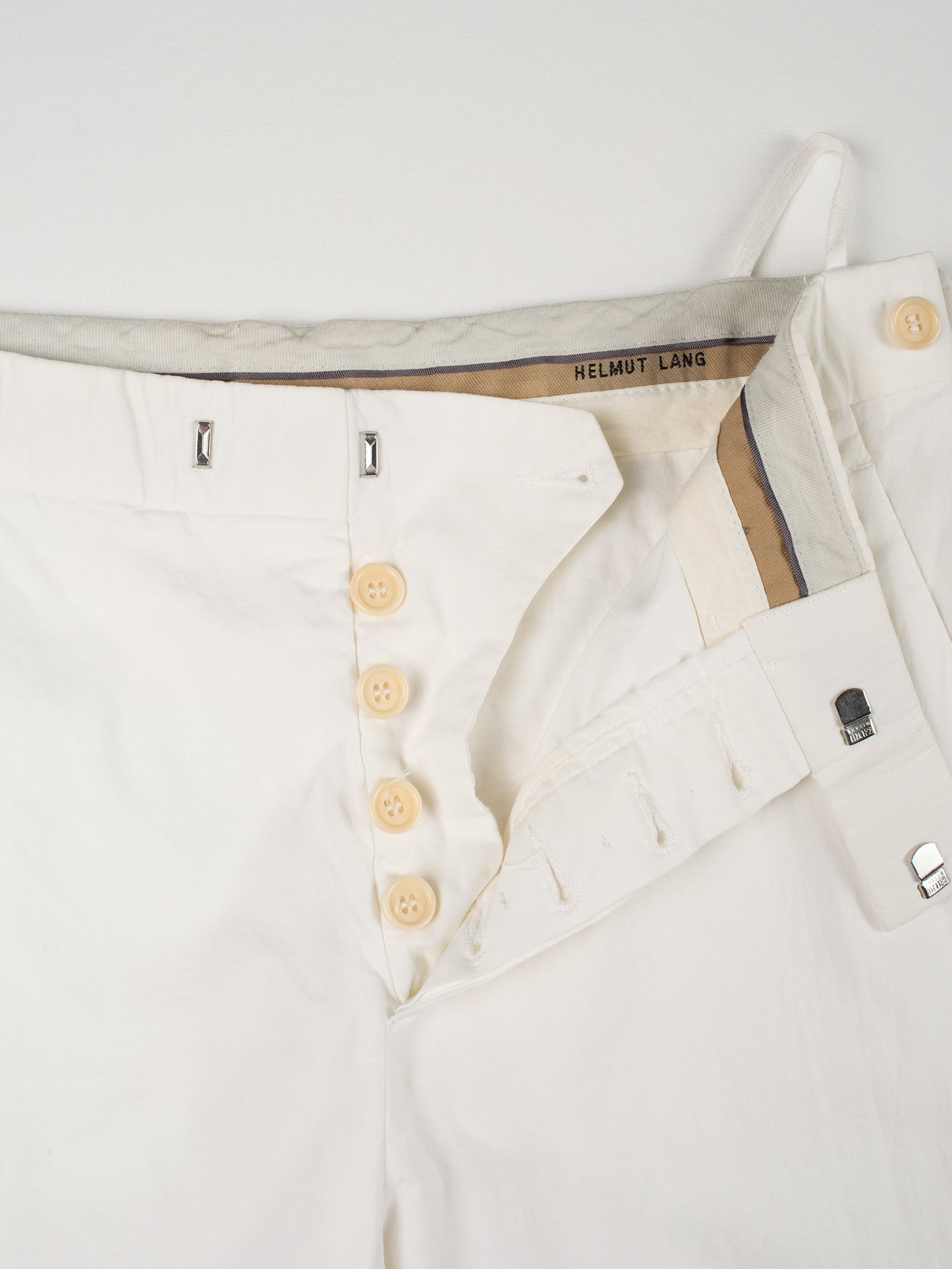 Helmut Lang - 2000s - stretch cotton pants (white) - men's size 46